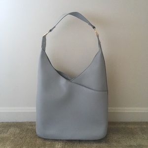 a new day Gray Tote Shoulder Bag with Gold Accents
